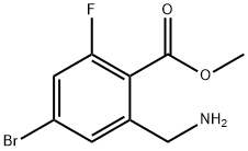 Benzoic acid, 2-(aminomethyl)-4-bromo-6-fluoro-, methyl ester 结构式