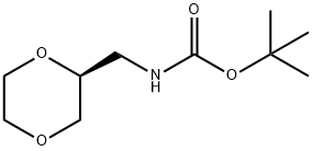 叔-丁基 N-{[(2S)-1,4-二噁烷-2-基]甲基}氨基甲酯 结构式