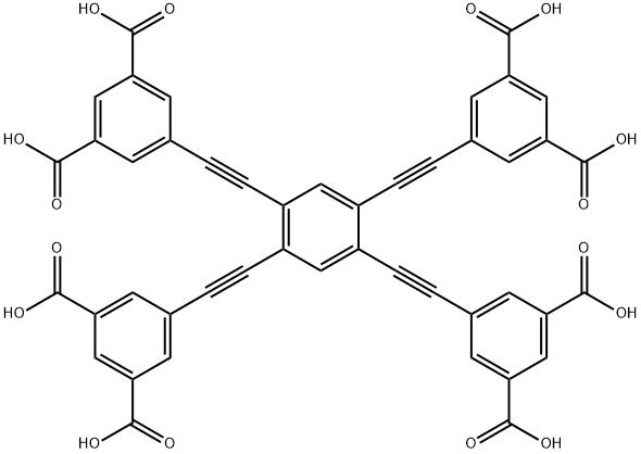 1,2,4,5-四(3,5-二羧基苯乙炔基)苯 结构式