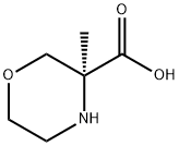 3-Morpholinecarboxylic acid, 3-methyl-, (3S)- 结构式