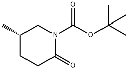 (S)-5-甲基-2-氧代哌啶-1-羧酸叔丁酯 结构式