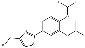 2-[4-(二氟甲氧基)-3-异丙氧基苯基]噁唑-4-甲醇 结构式