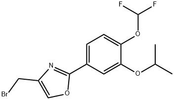 Oxazole, 4-(bromomethyl)-2-[4-(difluoromethoxy)-3-(1-methylethoxy)phenyl]- 结构式