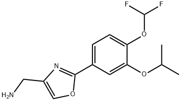 4-Oxazolemethanamine, 2-[4-(difluoromethoxy)-3-(1-methylethoxy)phenyl]- 结构式