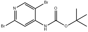 2,5-二溴-4-(BOC-氨基)吡啶 结构式