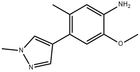 Benzenamine, 2-methoxy-5-methyl-4-(1-methyl-1H-pyrazol-4-yl)- 结构式