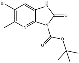 tert-butyl 6-bromo-5-methyl-2-oxo-1H-imidazo[4,5-b]pyridine-3(2H)-carboxylate 结构式