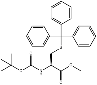 methyl (2R)-2-[(2-methylpropan-2-yl)oxycarbonylamino]-3-tritylsulfanylpropanoate 结构式