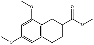 2-Naphthalenecarboxylic acid, 1,2,3,4-tetrahydro-6,8-dimethoxy-, methyl ester 结构式