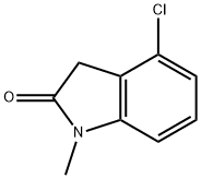4-氯-1-甲基吲哚啉-2-酮 结构式