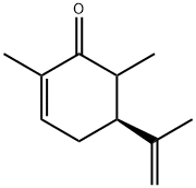 2-Cyclohexen-1-one, 2,6-dimethyl-5-(1-methylethenyl)-, (5S)- 结构式
