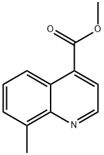 4-Quinolinecarboxylic acid, 8-methyl-, methyl ester 结构式