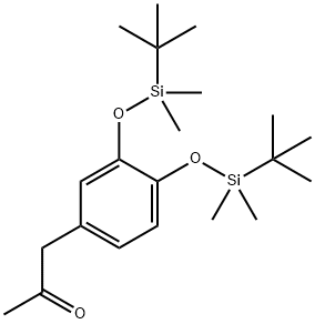 2-Propanone, 1-[3,4-bis[[(1,1-dimethylethyl)dimethylsilyl]oxy]phenyl]- 结构式