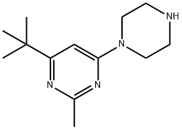 Pyrimidine, 4-(1,1-dimethylethyl)-2-methyl-6-(1-piperazinyl)- 结构式