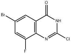 6-溴-2-氯-8-氟喹唑啉-4(3H)- 酮 结构式