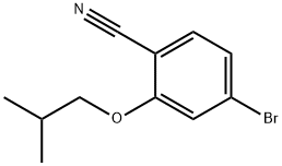 4-溴-2-(2-甲基丙氧基)苯甲腈 结构式