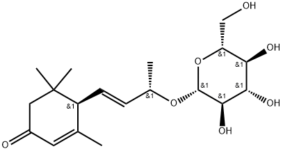 (6R,9S)-3-Oxo-α-ionol glucoside 结构式