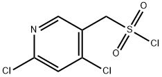 3-Pyridinemethanesulfonyl chloride, 4,6-dichloro- 结构式