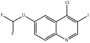 4-Chloro-6-(difluoromethoxy)-3-iodoquinoline 结构式