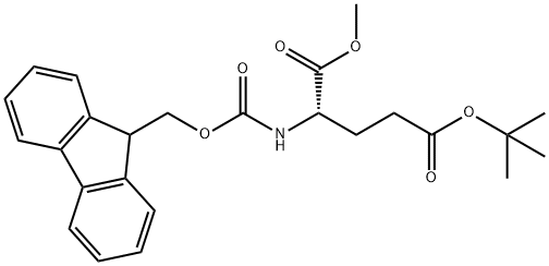 L-Glutamic acid, N-[(9H-fluoren-9-ylmethoxy)carbonyl]-, 5-(1,1-dimethylethyl) 1-methyl ester 结构式