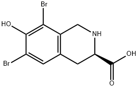 3-Isoquinolinecarboxylic acid, 6,8-dibromo-1,2,3,4-tetrahydro-7-hydroxy-, (R)- (9CI) 结构式