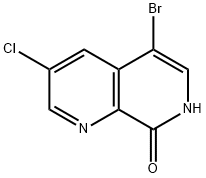 1,7-Naphthyridin-8(7H)-one, 5-bromo-3-chloro- 结构式