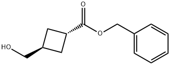 Cyclobutanecarboxylic acid, 3-(hydroxymethyl)-, phenylmethyl ester, trans- 结构式