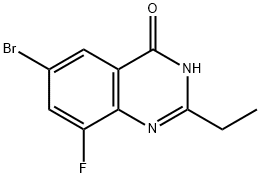 6-溴-2-乙基-8-氟喹唑啉-4(3H)-酮 结构式