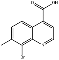 4-Quinolinecarboxylic acid, 8-bromo-7-methyl- 结构式