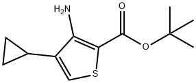 2-Thiophenecarboxylic acid, 3-amino-4-cyclopropyl-, 1,1-dimethylethyl ester 结构式