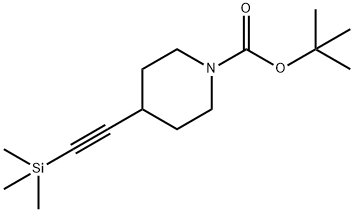叔-丁基 4-((三甲基甲硅烷基)乙炔基)哌啶-1-甲酸基酯 结构式