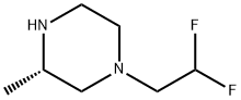 (S)-1-(2,2-二氟乙基)-3-甲基哌嗪 结构式