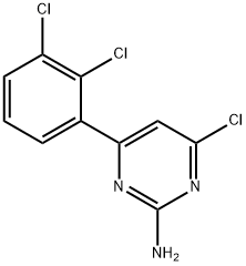 4-chloro-6-(2,3-dichlorophenyl)pyrimidin-2-amine 结构式