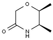 3-Morpholinone, 5,6-dimethyl-, (5R,6S)- 结构式