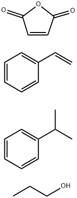 聚(苯乙烯-马来酸酐)部分末端丙酯,异丙苯 结构式