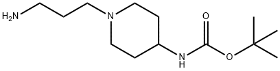 tert-Butyl 1-(3-aminopropyl)piperidin-4-ylcarbamate 结构式