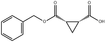 (1S,2R)-2-苄氧羰基-环丙烷-羧酸 结构式