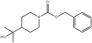 1-Piperidinecarboxylic acid, 4-(1-hydroxy-1-methylethyl)-, phenylmethyl ester 结构式