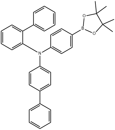 N-[1,1-联苯]-2-基-N-[4-(4,4,5,5- 四甲基-1,3,2-二氧杂硼硼烷-2-基) 苯基][1,1-联苯]-4-胺 结构式