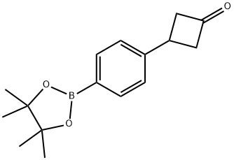 3-(4-(4,4,5,5-四甲基-1,3,2-二氧硼烷-2-基)苯基)环丁酮 结构式
