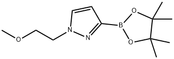 1-(2-甲氧基乙基)-3-(4,4,5,5-四甲基-1,3,2-二氧硼杂环戊烷-2-基)-1H-吡唑 结构式