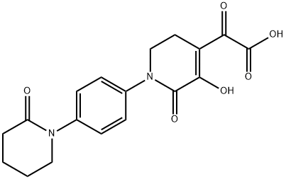 4-Pyridineacetic acid, 1,2,5,6-tetrahydro-3-hydroxy-α,2-dioxo-1-[4-(2-oxo-1-piperidinyl)phenyl]- 结构式