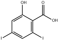 Benzoic acid, 2-hydroxy-4,6-diiodo- 结构式