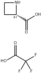 (S)-Azetidine-2-carboxylic acid compound with 2,2,2-trifluoroacetic acid 结构式