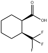 rac-(1R,2S)-2-(trifluoromethyl)cyclohexane-1-carboxylic acid, cis 结构式