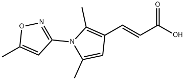 (2E)-3-[2,5-dimethyl-1-(5-methyl-1,2-oxazol-3-yl)-1H-pyrrol-3-yl]prop-2-enoic acid 结构式