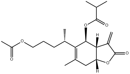 1-O-Acetyl-6-O-isobutyrylbritannilactone 结构式