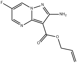 Pyrazolo[1,5-a]pyrimidine-3-carboxylic acid, 2-amino-6-fluoro-, 2-propen-1-yl ester 结构式