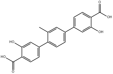3,3''-二羟基-2'-甲基-[1,1'-:4'-三苯基]-4,4'二羧酸 结构式