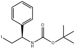 tert-Butyl N-[(1R)-2-iodo-1-phenylethyl]carbamate 结构式